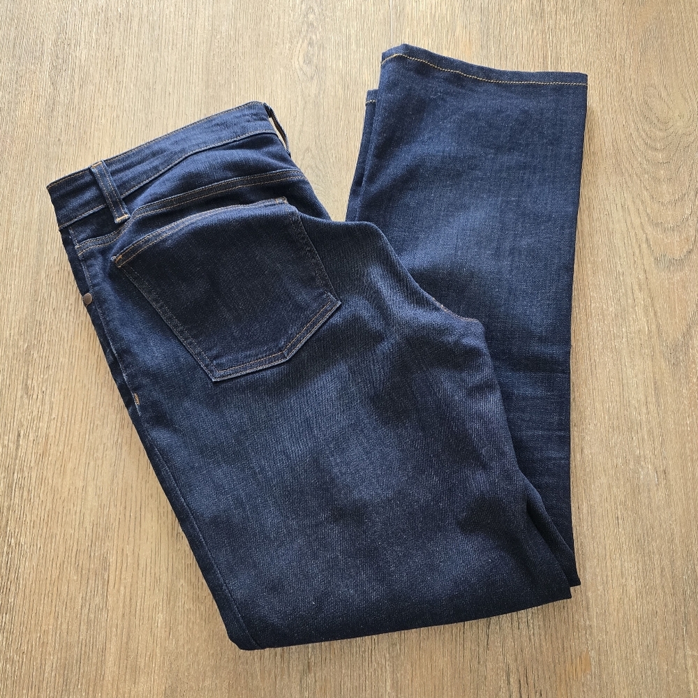 Eileen Fisher Stretch Organic Cotton High Waist Straight Ankle Jeans sz 10 - Picture 5 of 9